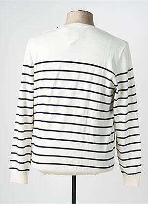 Pull stretch manches longues beige IZAC homme