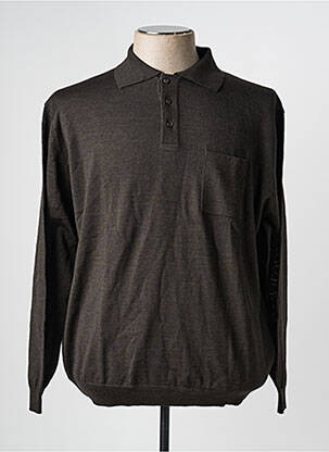 Pull stretch manches longues marron BERAC homme