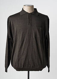 Pull stretch manches longues marron BERAC homme