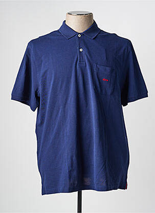 Polo stretch manches courtes bleu DARIO BELTRAN homme