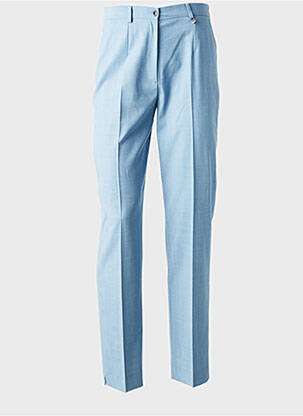 Pantalon slim poches taille haute bleu BRUNO SAINT HILAIRE femme