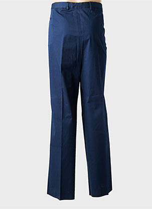 Pantalon droit taille à pinces taille basse bleu NINO LORETTI homme