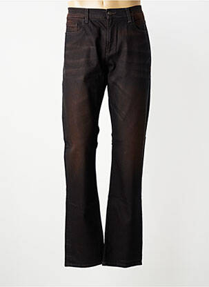 Jeans coupe slim stretch taille normale marron IZAC homme