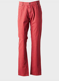 Jeans coupe slim stretch taille normale rouge BRUNO SAINT HILAIRE homme