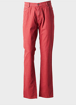 Jeans coupe slim stretch taille normale rouge BRUNO SAINT HILAIRE homme