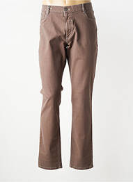 Jeans coupe slim stretch taille normale marron BRUNO SAINT HILAIRE homme