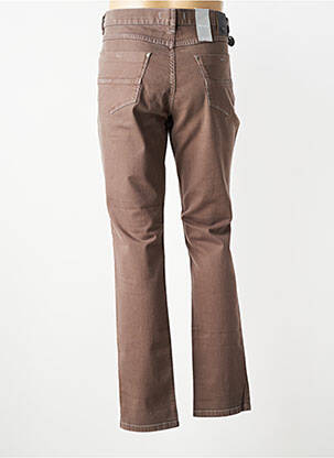 Jeans coupe slim stretch taille normale marron BRUNO SAINT HILAIRE homme