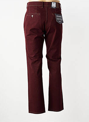 Pantalon chino tissage popeline taille normale rouge HATTRIC homme