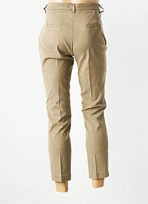 Pantalon chino tissage popeline taille normale vert BRUNO SAINT HILAIRE femme