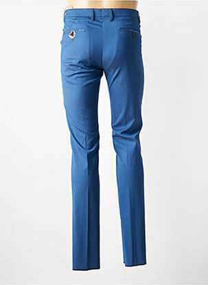 Pantalon chino tissage chiné taille normale bleu BRUNO SAINT HILAIRE homme