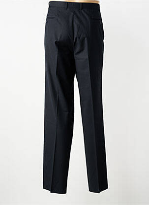 Pantalon droit fermeture zippée sous rabat avec crochet taille normale noir IZAC homme