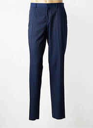 Pantalon slim taille à pinces taille normale bleu IZAC homme