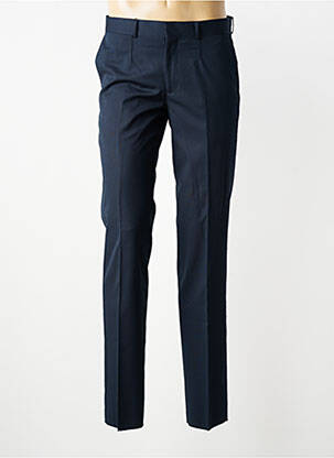 Pantalon slim tissage popeline taille normale bleu IZAC homme