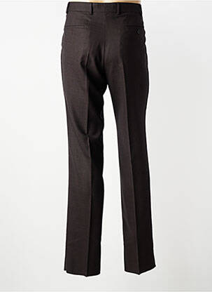 Pantalon droit tissage chiné taille haute marron NINO LORETTI homme