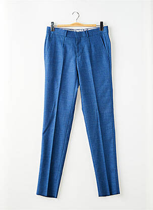 Pantalon slim tissage chiné taille normale bleu IZAC homme