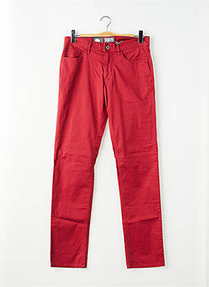 Pantalon slim tissage chiné taille normale rouge HATTRIC homme