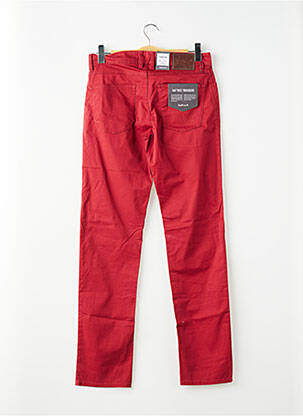 Pantalon slim tissage chiné taille normale rouge HATTRIC homme