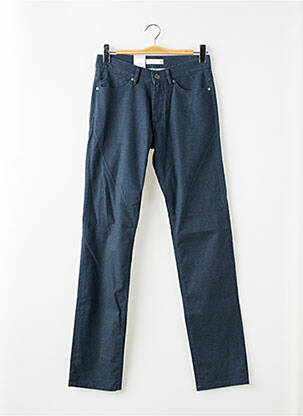 Jeans coupe slim poches taille normale bleu BRUNO SAINT HILAIRE homme