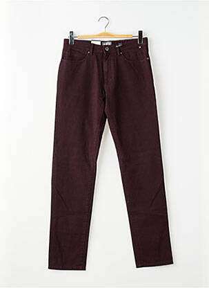 Jeans coupe slim stretch taille normale rouge HATTRIC homme