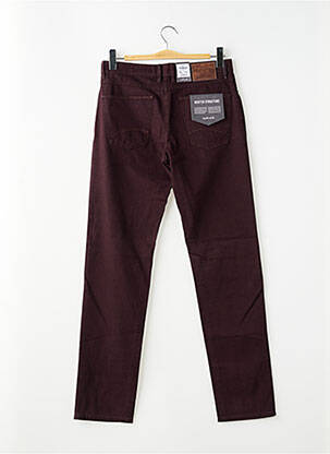 Jeans coupe slim stretch taille normale rouge HATTRIC homme