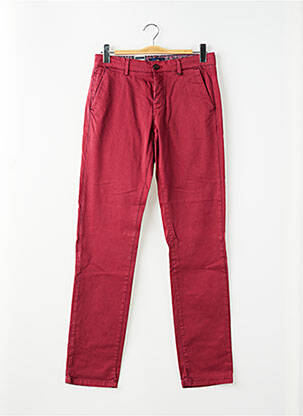 Pantalon chino stretch taille normale rouge IZAC homme