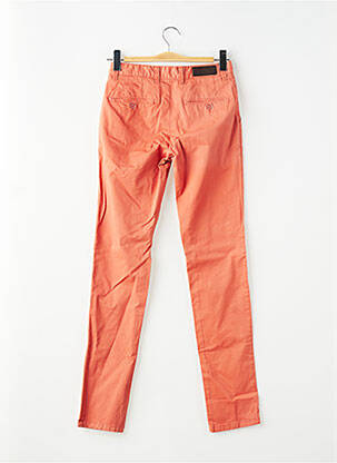 Pantalon chino tissage popeline taille normale orange IZAC homme