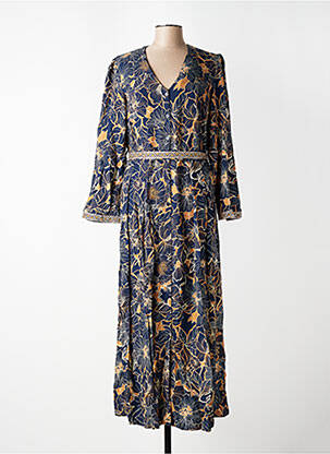 Robe longue manches longues manches longues bleu LE PETIT BAIGNEUR femme