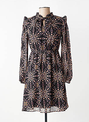 Robe courte manches longues manches longues noir MOLLY BRACKEN femme