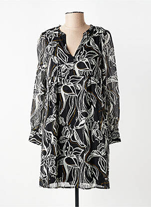 Robe courte manches longues manches longues noir LOLA ESPELETA femme
