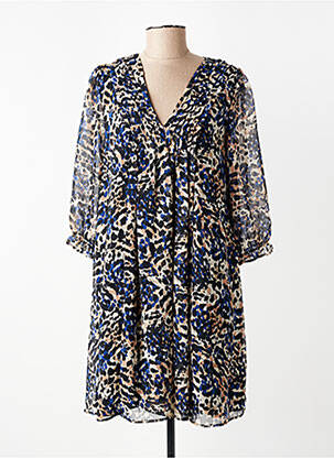Robe courte manches 3/4 manches 3/4 bleu FREEMAN T.PORTER femme