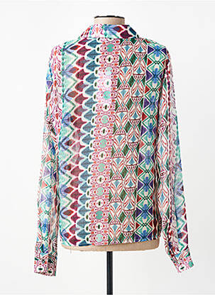 Chemisier tissage crêpe manches longues vert MOLLY BRACKEN femme
