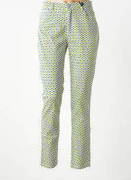 Pantalon droit stretch taille normale vert IMPAQT femme
