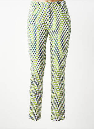 Pantalon droit stretch taille normale vert IMPAQT femme