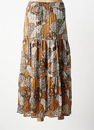 Jupe longue imprimé fantaisie marron LOLA ESPELETA femme