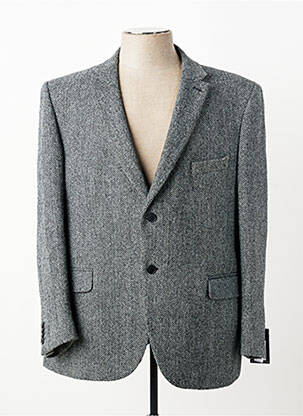 Blazer manches longues gris HARRIS TWEED homme