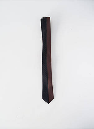 Cravate imprimé pois marron VIRTUOSE homme