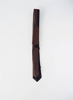 Cravate imprimé pois marron VIRTUOSE homme
