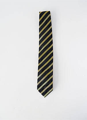 Cravate imprimé rayures jaune PRE END homme