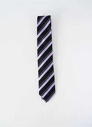 Cravate imprimé rayures violet PRE END homme