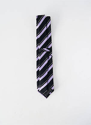 Cravate imprimé rayures violet PRE END homme