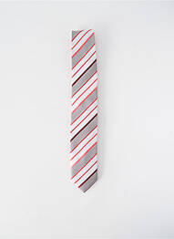 Cravate imprimé rayures rouge FRED GIL homme