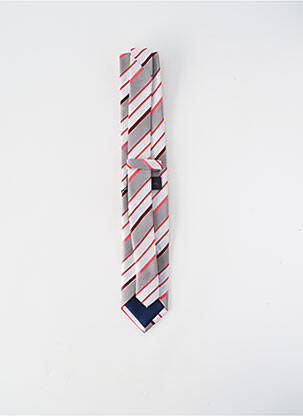 Cravate imprimé rayures rouge FRED GIL homme
