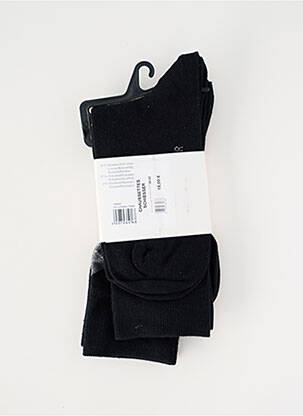 Chaussettes stretch noir SCHIESSER homme