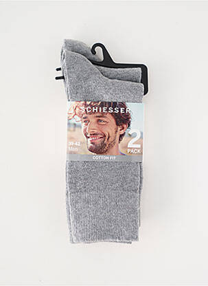 Chaussettes tissage chiné gris SCHIESSER homme