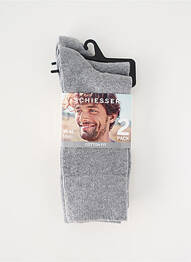 Chaussettes stretch gris SCHIESSER homme