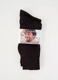 Chaussettes stretch noir SCHIESSER homme
