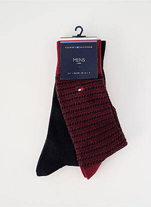 Chaussettes stretch noir TOMMY HILFIGER homme