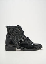 Bottines/boots matière lisse talon plat jusqu'à 3cm noir REGARD femme