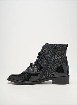 Bottines/boots matière lisse talon plat jusqu'à 3cm noir REGARD femme