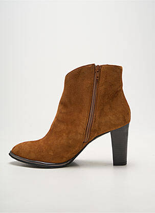 Bottines/boots bout pointu talon de 7 à 9cm marron MYMA femme